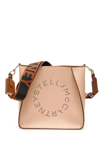 Stella Mccartney Stella Mc Cartney Stella Perforated Logo Shoulder Bag In Cream