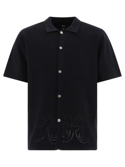 STUSSY STÜSSY PERFORATED SWIRL KNIT SHIRT