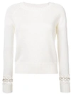 A.L.C PERFORATED SLEEVES KNITTED TOP,7SWPO0000912193384