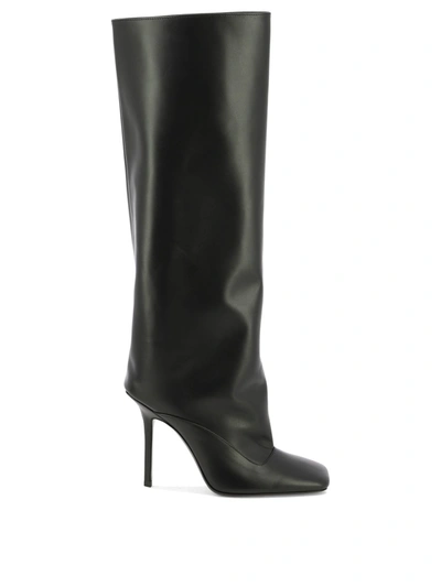 Attico Sienna High Heels Boots In Black Leather
