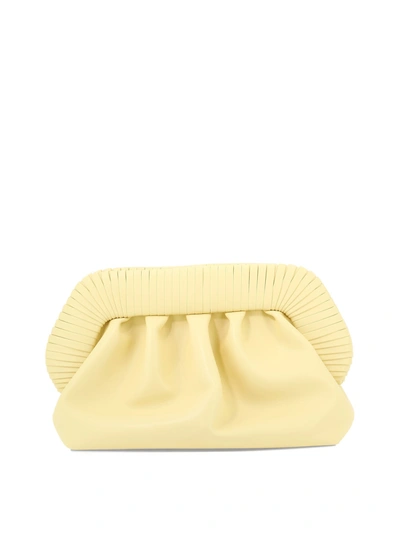 Themoirè "bios Cordonia" Clutch In Yellow