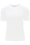 TORY BURCH TORY BURCH REGULAR T SHIRT WITH EMBROIDERED LOGO