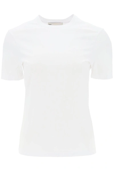 Tory Burch Short-sleeve Cotton T-shirt In White
