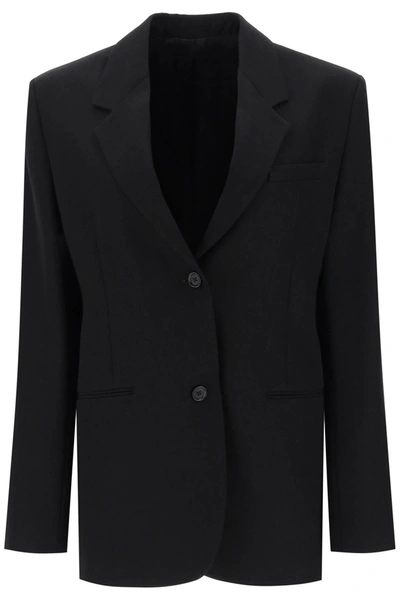 Totême Tailored Wool Blend Jacket In Black