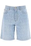 Versace Shorts In Denim Barocco