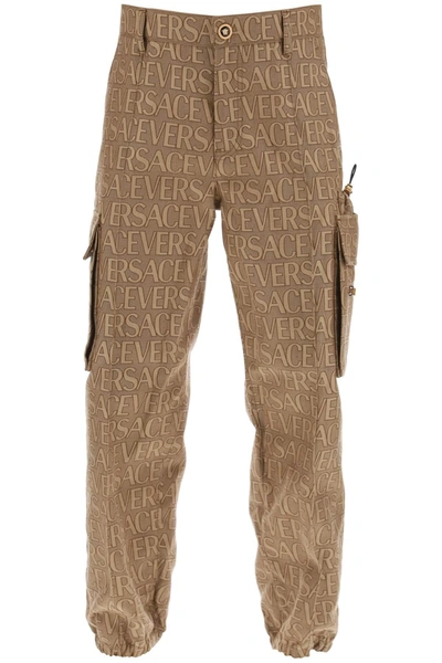 VERSACE VERSACE VERSACE ALLOVER CARGO PANTS