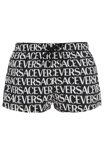 VERSACE VERSACE VERSACE ALLOVER SWIM TRUNKS