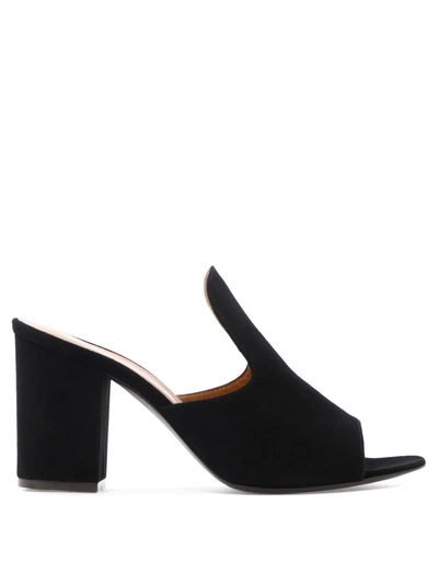 Via Roma 15 Woman Sandals Black Size 7 Soft Leather