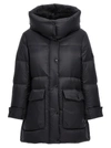 Yves Salomon Black Down Vaporous Lambswool Jacket