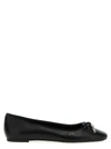 MICHAEL KORS LOGO BOW BALLET FLATS FLAT SHOES BLACK