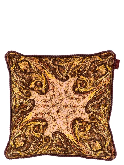 Etro Home Orbea Cushions Multicolor In Brown