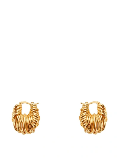 Bottega Veneta Knot Earrings In Gold