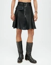 RE/DONE LEATHER MOTO SKIRT