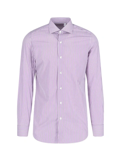 Finamore 'milano' Shirt In Viola