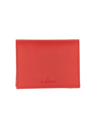 Il Bisonte Small Leather Wallet In Red
