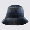 Isabel Marant Navy Wool Blend Haley Bucket Hat In Blue