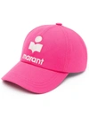 Isabel Marant Tyron Cotton Baseball Cap In Fuchsia