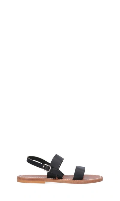 Kjacques K. Jacques Barigoule Leather Sandals In Nero