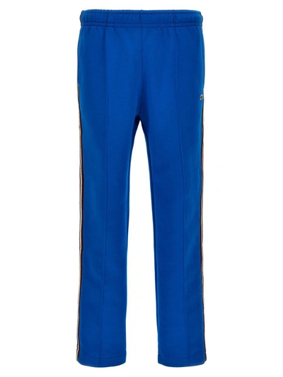 Lacoste Logo Patch Joggers In Blue