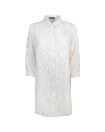 Mc2 Saint Barth Shirt Dress In Bianco