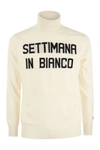 MC2 SAINT BARTH MC2 SAINT BARTH WOOL AND CASHMERE BLEND TURTLENECK SWEATER SETTIMANA IN BIANCO