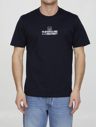 C.p. Company Metropolis Series Mercerized T-shirt In Blue