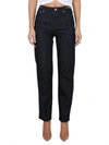 Michael Michael Kors Straight-leg Chain-detail Jeans In Denim
