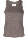 Officine Generale Sleeveless Wool-blend Top In Light Taupe