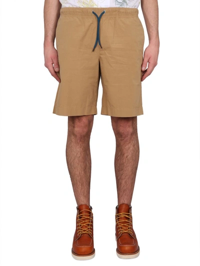 Ps By Paul Smith Cotton Shorts In Beige