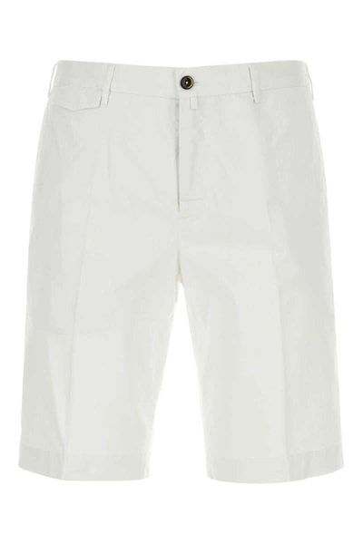 Pt Torino Pleat Bermuda Shorts In White