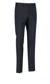 Pt Torino 'dieci' Blue Pants With Belt Loops And Logo Plaque On The Rear In Grey