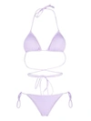 Reina Olga Light Purple Miami Triangle Bikini Set In Lilac