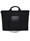 PALM ANGELS PALM ANGELS BLACK CANVAS TOTE BAG