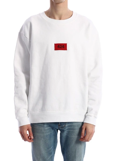 424 Logo Patch Sweatshirt In White