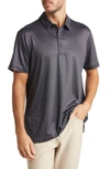 Tom Baine Performance Geometric Polo In Black