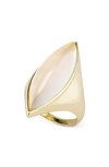 House Of Frosted Chalcedony Future Ring In Gold