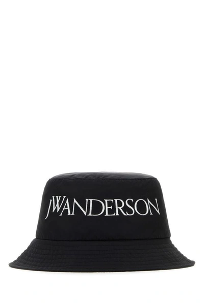 JW ANDERSON JW ANDERSON UNISEX BLACK NYLON BLEND BUCKET HAT
