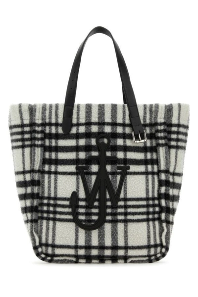 JW ANDERSON JW ANDERSON WOMAN EMBROIDERED FABRIC SHOPPING BAG