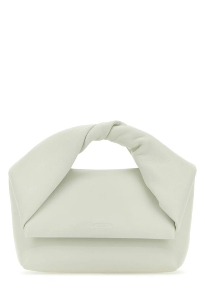 Jw Anderson Woman Ivory Nappa Leather Midi Twister Handbag In White