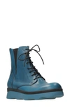 Wolky Akita Water Resistant Combat Boot In Petrol