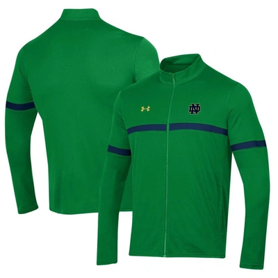 UNDER ARMOUR UNDER ARMOUR GREEN NOTRE DAME FIGHTING IRISH 2023 ASSIST WARM UP FULL-ZIP JACKET