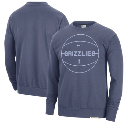 Nike Navy Memphis Grizzlies 2023/24 Authentic Standard Issue Travel Performance Pullover Sweatshirt