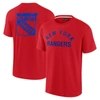 FANATICS SIGNATURE UNISEX FANATICS SIGNATURE RED NEW YORK RANGERS ELEMENTS SUPER SOFT SHORT SLEEVE T-SHIRT