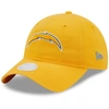 New Era Women's  Gold Los Angeles Chargers Core Classic 2.0 9twenty Adjustable Hat In Gold