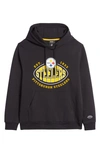Hugo Boss Boss X Nfl Touchback Graphic Hoodie In Pittsburgh Steelers Black