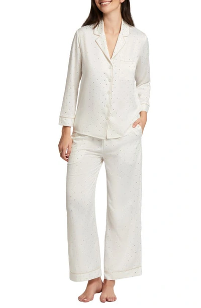 Rya Collection Marilyn Crystal Embellished Pajama Set - 150th Anniversary Exclusive In Ivory