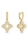 Roberto Coin Venetian Princess Drop Huggie Hoop Earrings In Yellow Gold