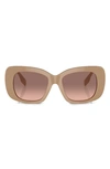 Burberry Logo Acetate Square Sunglasses In Beige