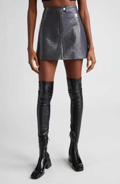 Courrèges Mini Skirt In Steel_grey