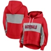 Fanatics Branded Red Washington Nationals Filled Stat Sheet Pullover Hoodie In Red